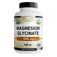 Magnesium Glycinate 450 mg - 120 Vegan Capsules