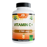 Vitamin C with Vitamin D3, Zinc, Elderberry & Ginger root – 100 Capsules