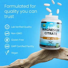 Magnesium Citrate 400 mg – 120 Vegan Capsules