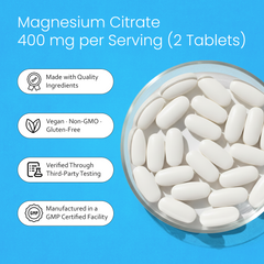 Magnesium Citrate 400 mg – 120 Vegan Capsules