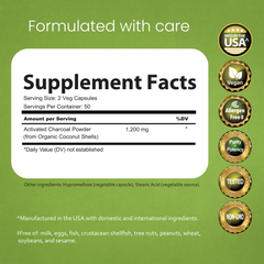 Activated Charcoal - 100 capsules