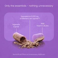 Elderberry 65:1 Extract with Zinc & Vitamin C - 90 capsules