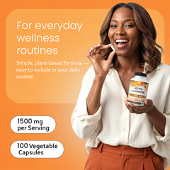 Acetyl L-Carnitine (ALCAR) 1500 mg – 100 Capsules