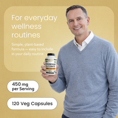 Magnesium Glycinate 450 mg - 120 Vegan Capsules