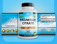 Magnesium Citrate 400 mg – 120 Vegan Capsules