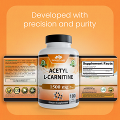 Acetyl L-Carnitine (ALCAR) 1500 mg – 100 Capsules