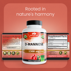 Organic Dmannose with Cranberry - 100 capsules