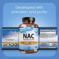 N-Acetyl L-Cysteine (NAC) - 1600 mg - 100 Capsules