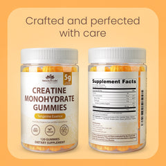Creatine Monohydrate Gummies - 5g - Tangerine Flavor - 120 Gummies
