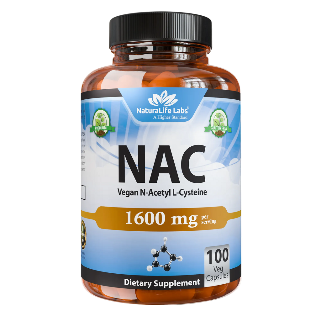 N-Acetyl L-Cysteine (NAC) - 1600 mg - 100 Capsules – NaturaLife Labs