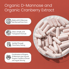 Organic Dmannose with Cranberry - 100 capsules