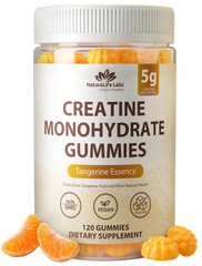 Creatine Monohydrate Gummies - 5g - Tangerine Flavor - 120 Gummies