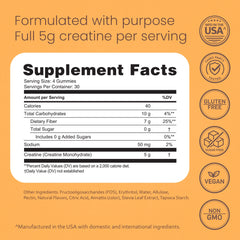 Creatine Monohydrate Gummies - 5g - Tangerine Flavor - 120 Gummies